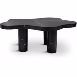 Le chic graphique qui fait sensation Coloris EFFET MARBRE NOIR Faites sensation avec la table basse LAGOON en effet marbre no ...