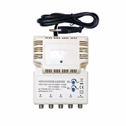 OPTEX 051009 Amplificateur intérieur blindé 4 sorties gain 10 à 25 dB - Blanc
