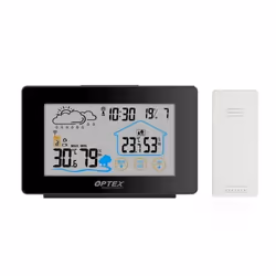 Station météo - Optex - 990046 - Avec sonde extérieure - Noir - Thermomètre