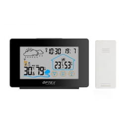 Station météo - Optex - 990046 - Avec sonde extérieure - Noir - Thermomètre