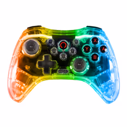 Konix Manette sans-fil Switch CRYSTAL, Manette de jeu, Nintendo Switch, PC, Croix directionnelle, Bouton d'accueil, Touche Ma ...