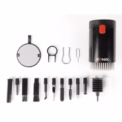 Konix Kit de nettoyage pour appareils électroniques, Noir, Acrylonitrile-Butadiène-Styrène (ABS), Nylon, Plastique, 20 pièce( ...