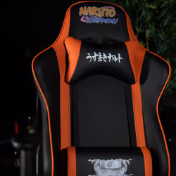Konix Naruto Premium Gaming Chair Siège de jeu sur PC Siège rembourré Noir, Orange
