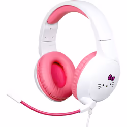 Konix Casque gaming - Hello Kitty, Avec fil, Jouer, 20 - 20000 Hz, Casque, Rose, Blanc