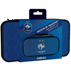 Konix FFF Housse Nintendo Nylon Noir, Bleu