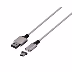 Konix Câble de charge magnétique blanc - Mythics, 3 m, USB A, USB C, Blanc