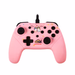 Konix Be Love, Manette de jeu, Nintendo Switch, Nintendo Switch Lite, PC, Bouton Démarrer, Avec fil, USB, Rose