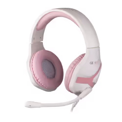 Konix Geek Girl Crystal, Avec fil, Jouer, 20 - 20000 Hz, Casque, Rose, Blanc