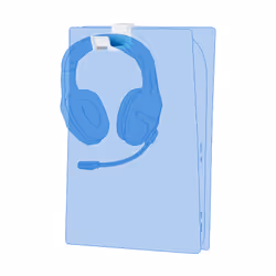 Konix 115356, Crochet pour casque d'écoute, PlayStation 5, Blanc, Plastique