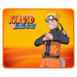 Konix Naruto Tapis de souris Orange, Orange, Jaune, Image, Microfibre, Caoutchouc, Base antidérapante, Tapis de souris de jeu
