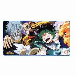 Konix My Hero Academia Tapis de souris XXL MHA, Multicolore, Image, Microfibre, Caoutchouc, Base antidérapante, Tapis de sour ...