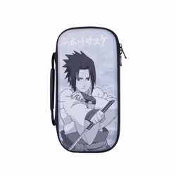 Konix Naruto Sasuke, Boîtier robuste, Nintendo, Noir, Gris, Blanc, Nintendo Switch, Fermeture éclair