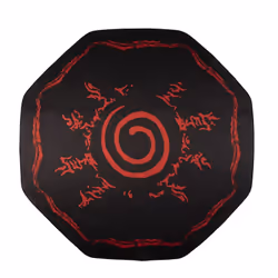 Konix Naruto Tapis de sol symbole –, Intérieure, Tapis de sol, Noir, Rouge, Image, Room, 995 mm