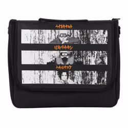 Konix Naruto Messenger bag, Sac postier, Nintendo, Noir, Blanc, Nintendo Switch, Fermeture éclair, Naruto