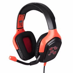 Konix Naruto Casque Gaming Akatsuki, Avec fil, Jouer, 20 - 20000 Hz, Casque, Noir, Rouge