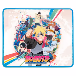 Konix Boruto Tapis de souris World, Multicolore, Image, Microfibre, Caoutchouc, Base antidérapante, Tapis de souris de jeu