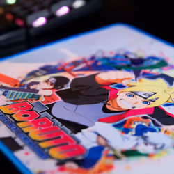 Konix Boruto World Tapis de souris de jeu Multicolore