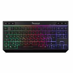 Konix Drakkar Clavier membrane Spelheim TKL -, Avec fil, USB, Clavier à membrane, AZERTY, LED RGB, Noir
