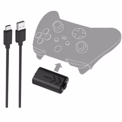 Konix KX MY XONE&amp;XSX PLAY&amp;CHARGE KIT, Kit chargeur, Xbox Series X, Noir, Xbox Series X/S, Xbox One, 1200 mAh, 12 h