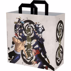 Konix Sac Cabas Beige Jujutsu Kaisen, Sac fourre-tout, Beige, Plastique recyclé, Image, Jujutsu Kaisen, 450 mm