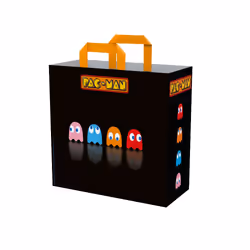 Konix Sac cabas Black – PAC-MAN, Sac fourre-tout, Noir, Polyéthylène téréphthalate (PET), Plastique recyclé, Image, Pac-Man, ...