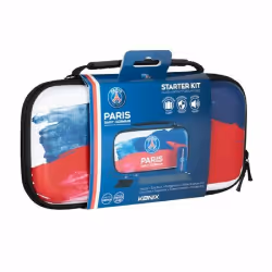Konix Starter kit switch, Valise de transport, Nintendo Switch, Bleu, Rouge, Blanc, Nylon, Résistant aux rayures, Protection  ...