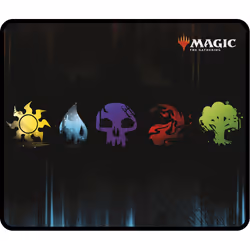 Konix Tapis de souris 5 Couleurs Magic The Gathering, Noir, Multicolore, Image, Microfibre, Caoutchouc, Base antidérapante, T ...
