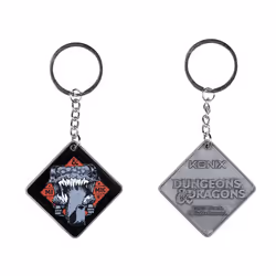 Konix Porte clés Mimic – Dungeons &amp; Dragons, Porte-clés, Noir, Rouge, Métal, Carré, Unisexe, Adulte