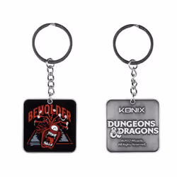 Konix Porte clés Beholder – Dungeons &amp; Dragons, Porte-clés, Noir, Rouge, Métal, Carré, Unisexe, Adulte