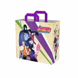 Konix Boruto Sac Cabas, Sac fourre-tout, Violet, Jaune, Plastique recyclé, Image, Boruto, 450 mm