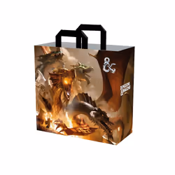 Konix Sac cabas Tiamat Logo Dungeons &amp; Dragons, Sac fourre-tout, Marron, Plastique recyclé, Image, Tiamat, 450 mm