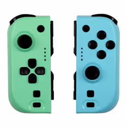 Konix Joy-Pads Switch Bleu/Vert, Manette de jeu, Nintendo Switch, Nintendo Switch OLED, Bouton d'accueil, Analogique, Sans fi ...