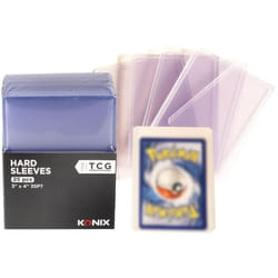 Protège-cartes - KONIX - Hard Sleeves - 25 pochettes - Compatible Magic The Gathering Pokémon - Transparent