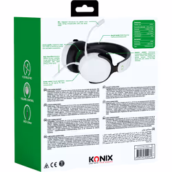 Konix 61889000088 casque Avec fil Arceau Gaming Noir, Blanc - Vue supplémentaire 4