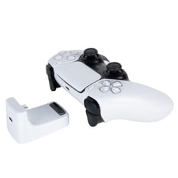 KONIX Batterie Externe pour Manette DualSense PS5 - Noir | Accessoires Gaming PlayStation avec Indicateur de Charge LED & 10 Modes RVB