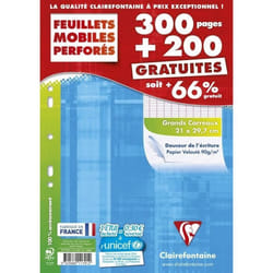 CLAIRE FONTAINE Feuille Grand Carreaux 300+200