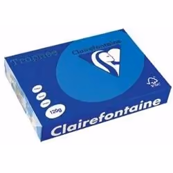 Clairefontaine 1214C, Universel, A4 (210x297 mm), Mat, 250 feuilles, 120 g/m², Bleu