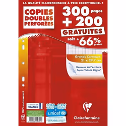 CLAIRE FONTAINE Copies Doubles Grands Carreaux 500