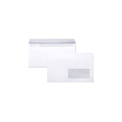 Clairefontaine - Enveloppe blanche 110 x 220 mm - format dl - avec fenêtre - Boîte de 250