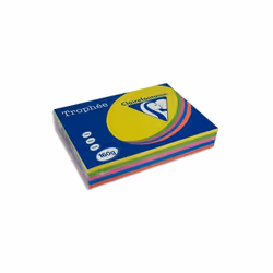 Ramette - CLAIREFONTAINE - Trophée 160g A4 - Assortis intense - Bleu