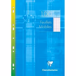 Feuille A4 - CLAIREFONTAINE - Grand carreaux - 90g - Étui de 50 - 100 pages
