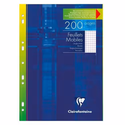 CLAIREFONTAINE Feuillets Mobiles 21 x 297 cm 200 Pages