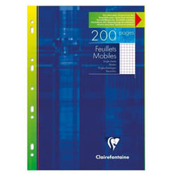 CLAIREFONTAINE Feuillets Mobiles 21 x 297 cm 200 Pages