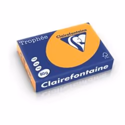 Clairefontaine 1878C, Impression laser/jet d'encre, A4 (210x297 mm), 500 feuilles, 80 g/m², Orange, Forest Stewardship Counci ...