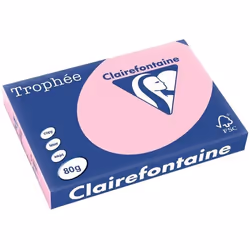 Clairefontaine 1888C, Impression laser/jet d'encre, A3 (297x420 mm), 500 feuilles, 80 g/m², Rose, 5 pièce(s)