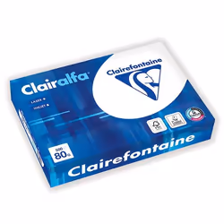 Clairefontaine Clairalfa, Impression laser/jet d'encre, A4 (210x297 mm), 500 feuilles, 110 g/m², Blanc, 147 µm