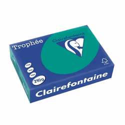Ramette de papier - A4 - Vert sapin - 210g - Impression - 250 feuilles - Clairefontaine Trophée