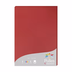 Clairefontaine Pollen, Impression laser/jet d'encre, A4 (210x297 mm), 25 feuilles, 210 g/m², Rouge, Forest Stewardship Counci ...