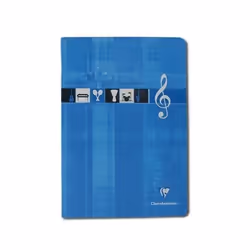 Cahier  musique 21x297 48 pages  couverture Bleue