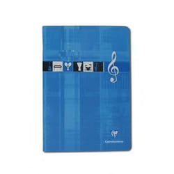 Cahier  musique 21x297 48 pages  couverture Bleue